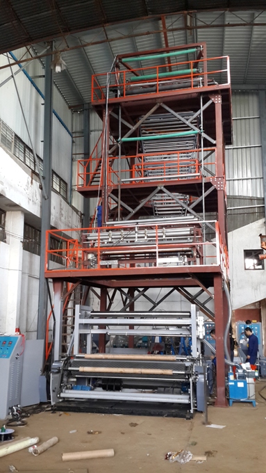 Three-layer Co-extrusion HDPE/LDPE Film Blowing Machine